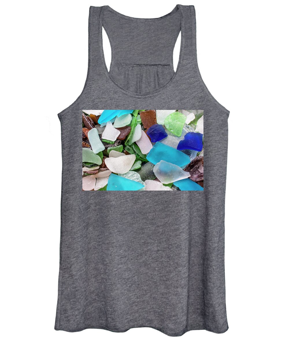 Sea Glass Women's Tank Top featuring the photograph Mixed Sea Glass by Blair Damson