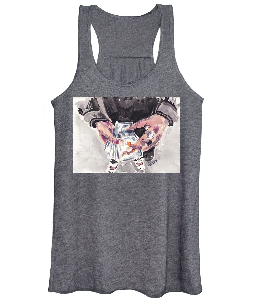 Money Women's Tank Top featuring the painting Money by George Cret