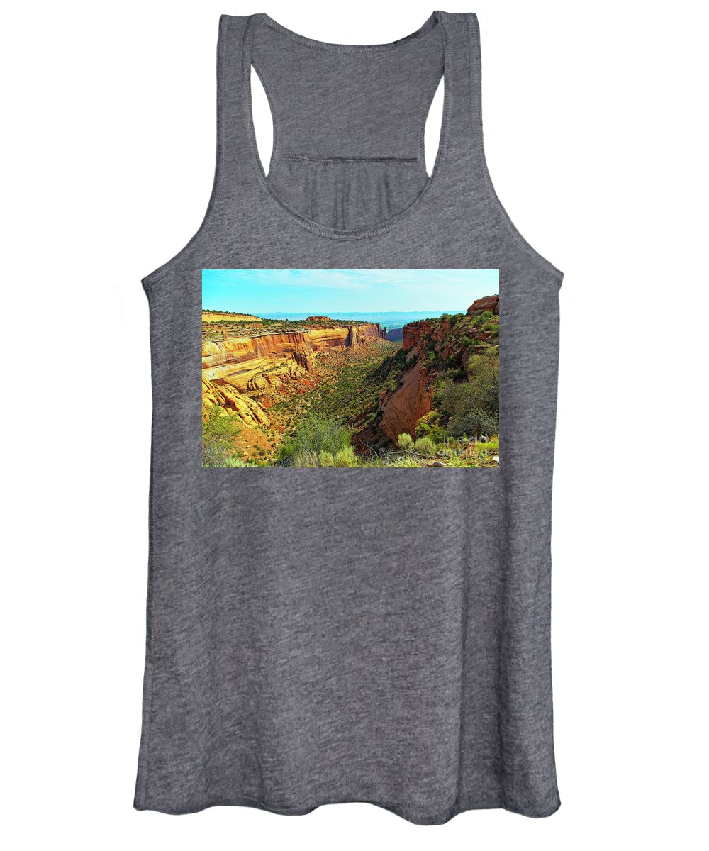Jon Burch Women's Tank Top featuring the photograph Monument Canyon and Saddlehorn by Jon Burch Photography