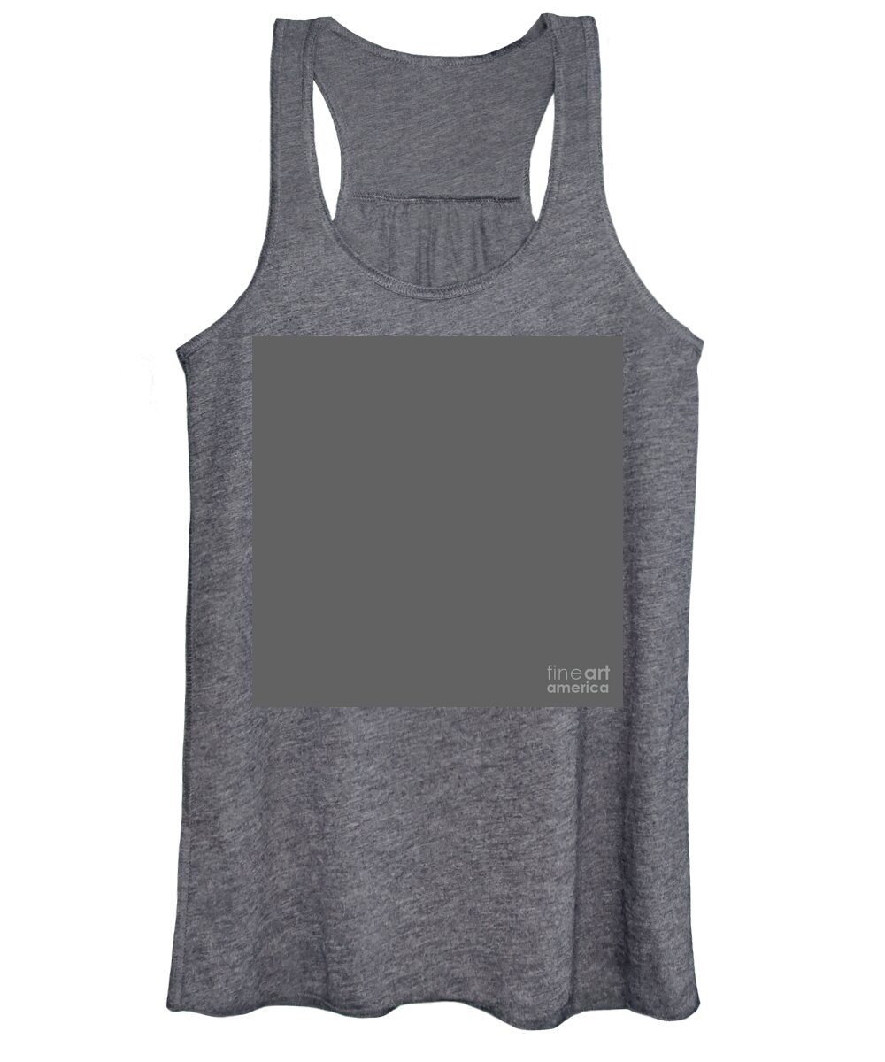 Grey Women's Tank Top featuring the digital art Moon by Wade Hampton