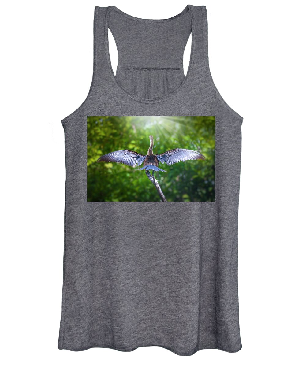 Anhinga Women's Tank Top featuring the photograph Morning Meditation by Mark Andrew Thomas