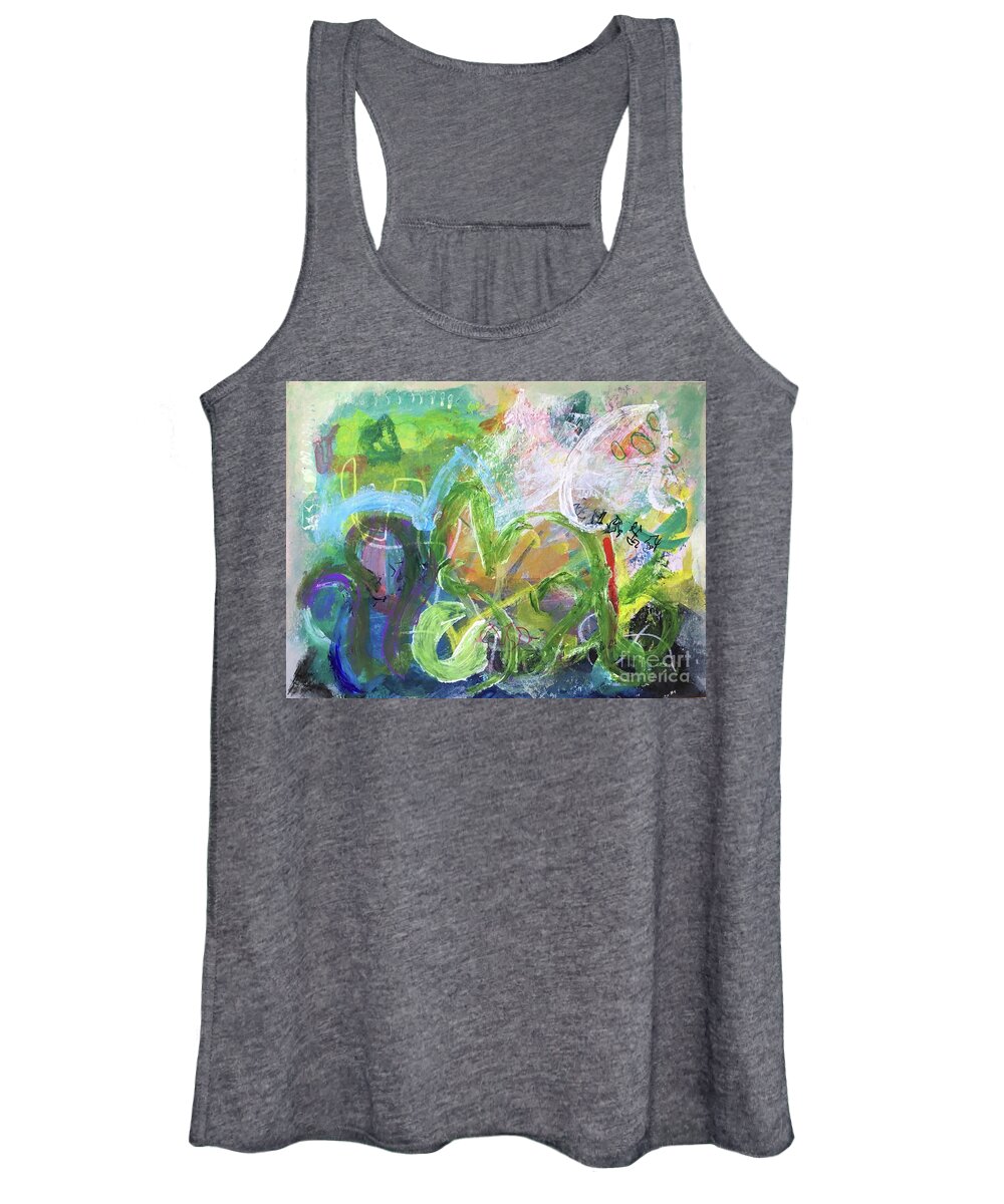 Morning Symphony Women's Tank Top featuring the painting Morning Symphony by Noa Yerushalmi
