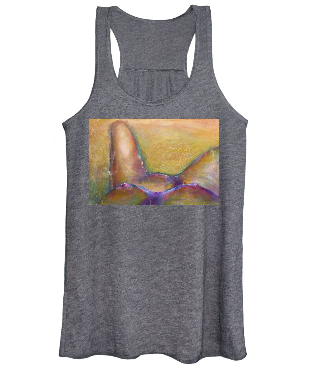 Abstract Nude Women's Tank Top featuring the painting Mother Earth by Valerie Greene
