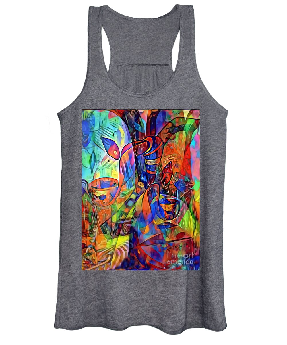  Women's Tank Top featuring the mixed media Motherly by Fania Simon