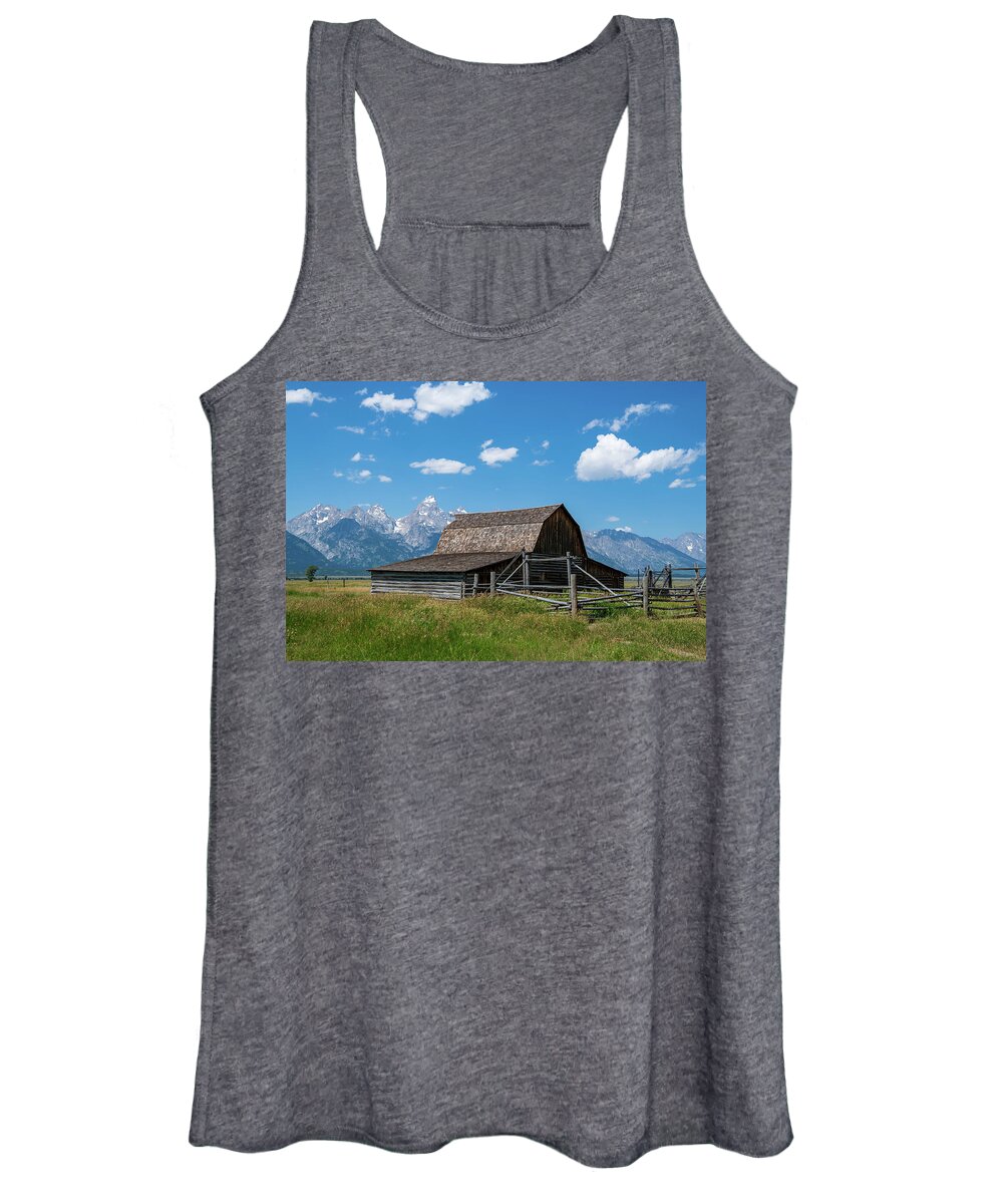 Nature Women's Tank Top featuring the photograph Moulton Barn by Rose Guinther