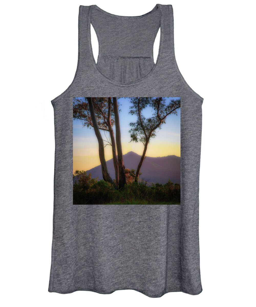 Mt. Tam Women's Tank Top featuring the photograph Mt. Tam from Ridgewood Fire Road by Donald Kinney
