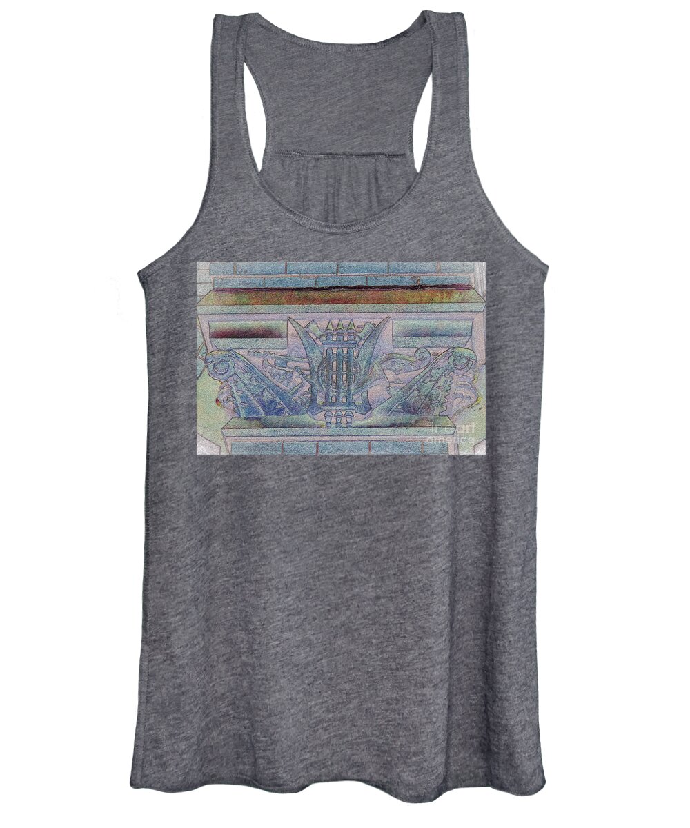 Music Women's Tank Top featuring the photograph Music Hall Ornamental Detail by Bentley Davis