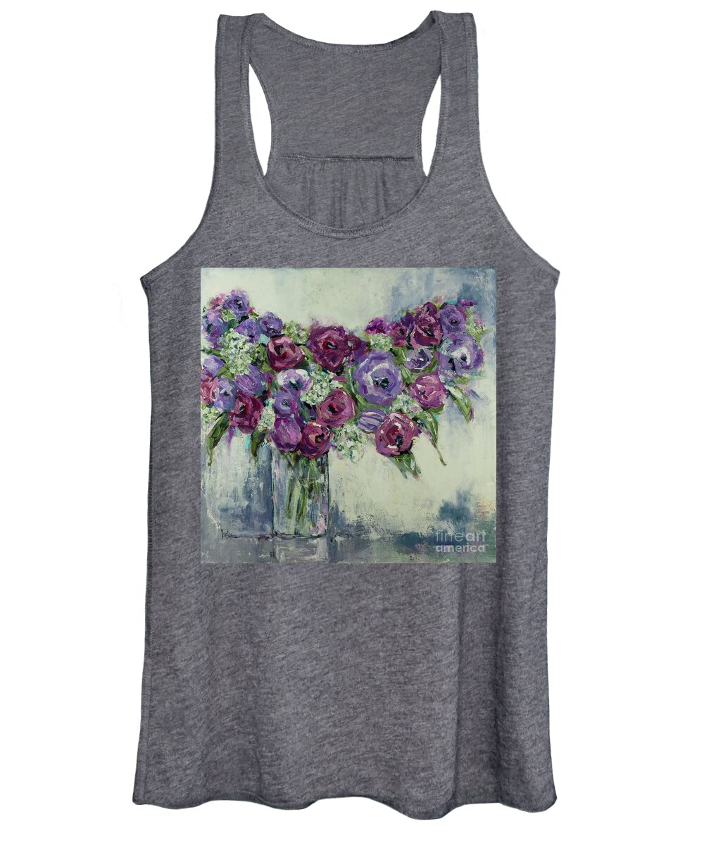 Floral Women's Tank Top featuring the painting Myth of Fingerprints by Kirsten Koza Reed