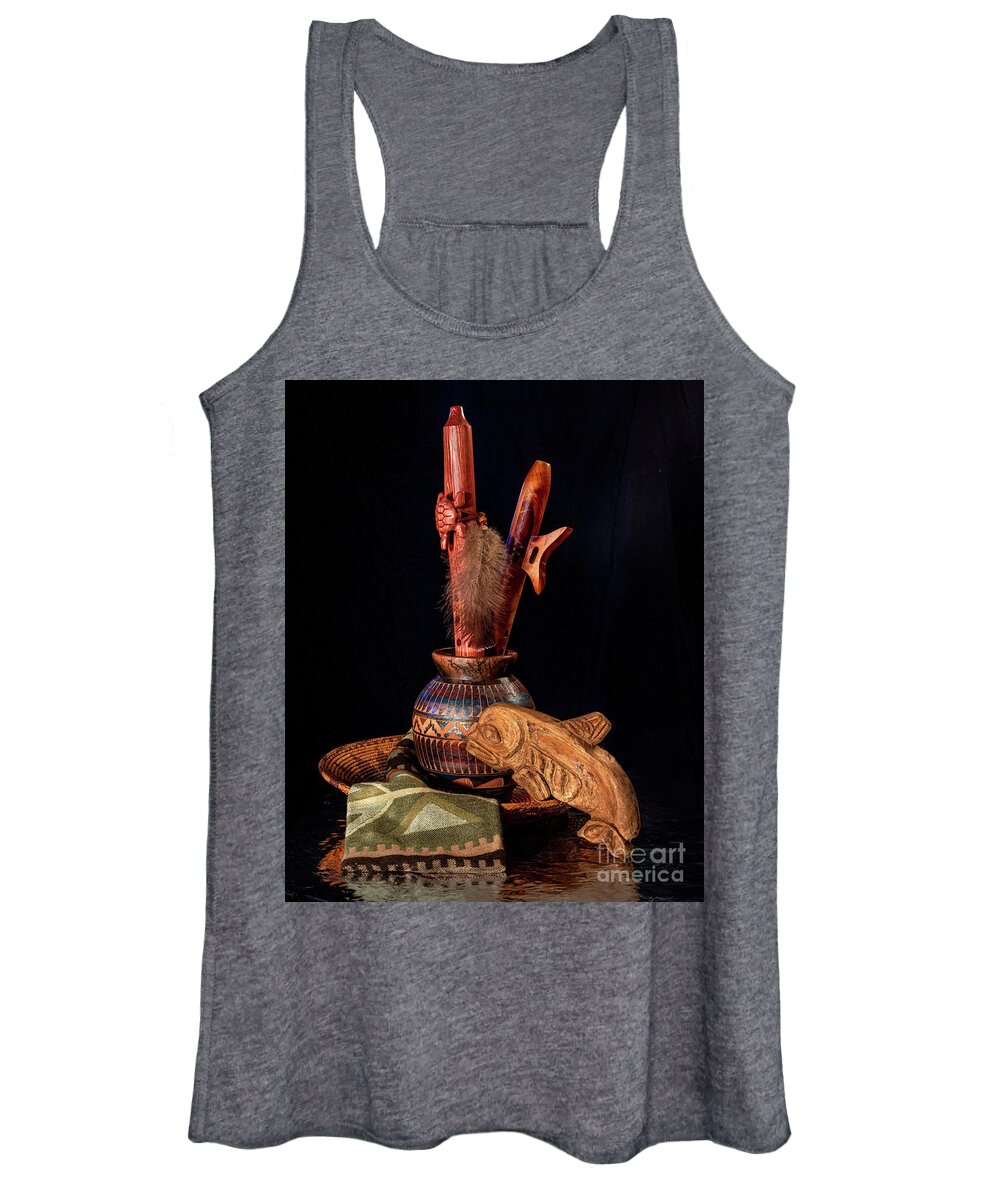 Native America Women's Tank Top featuring the photograph Native American Sill Life by Bobbie Turner