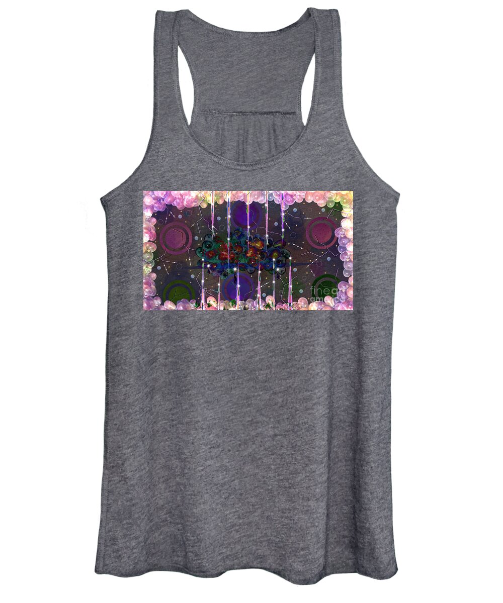 Grapes Women's Tank Top featuring the mixed media New Wine by Diamante Lavendar