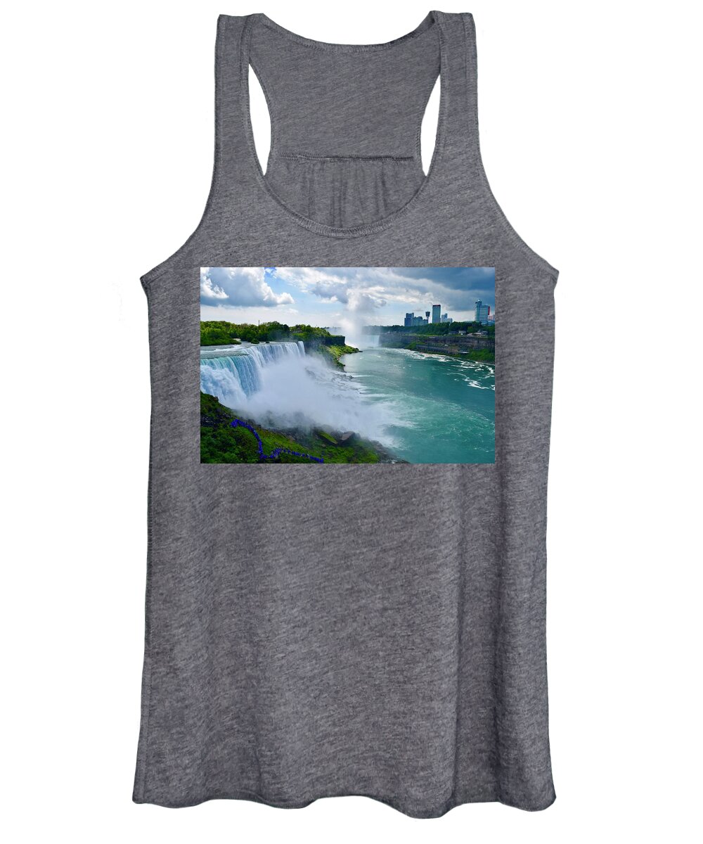 Niagara Women's Tank Top featuring the photograph Panoramic View ,Niagara Falls by Bnte Creations