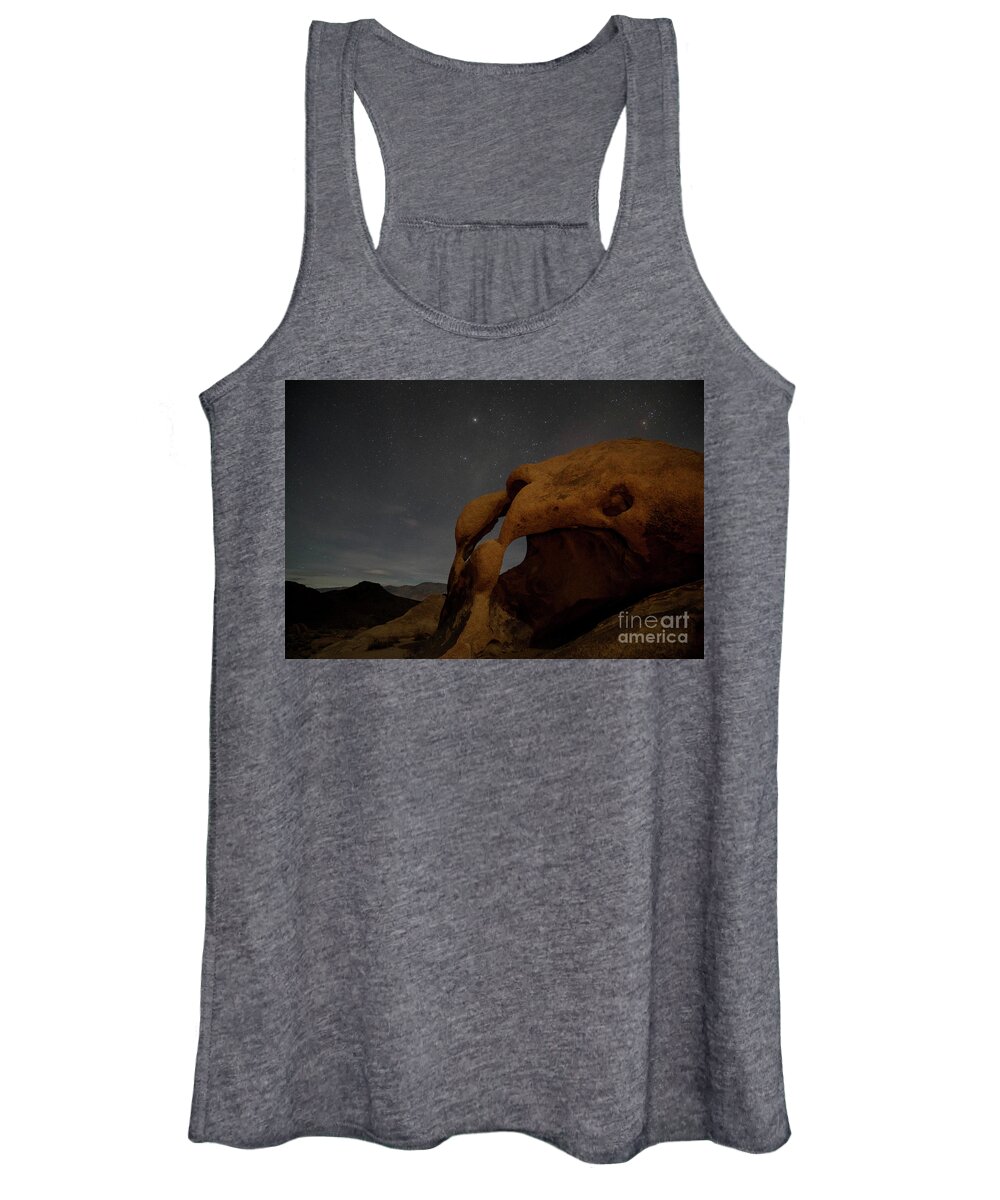 Cyclops Arch Women's Tank Top featuring the photograph Night sky at Cyclops Arch by Keith Kapple