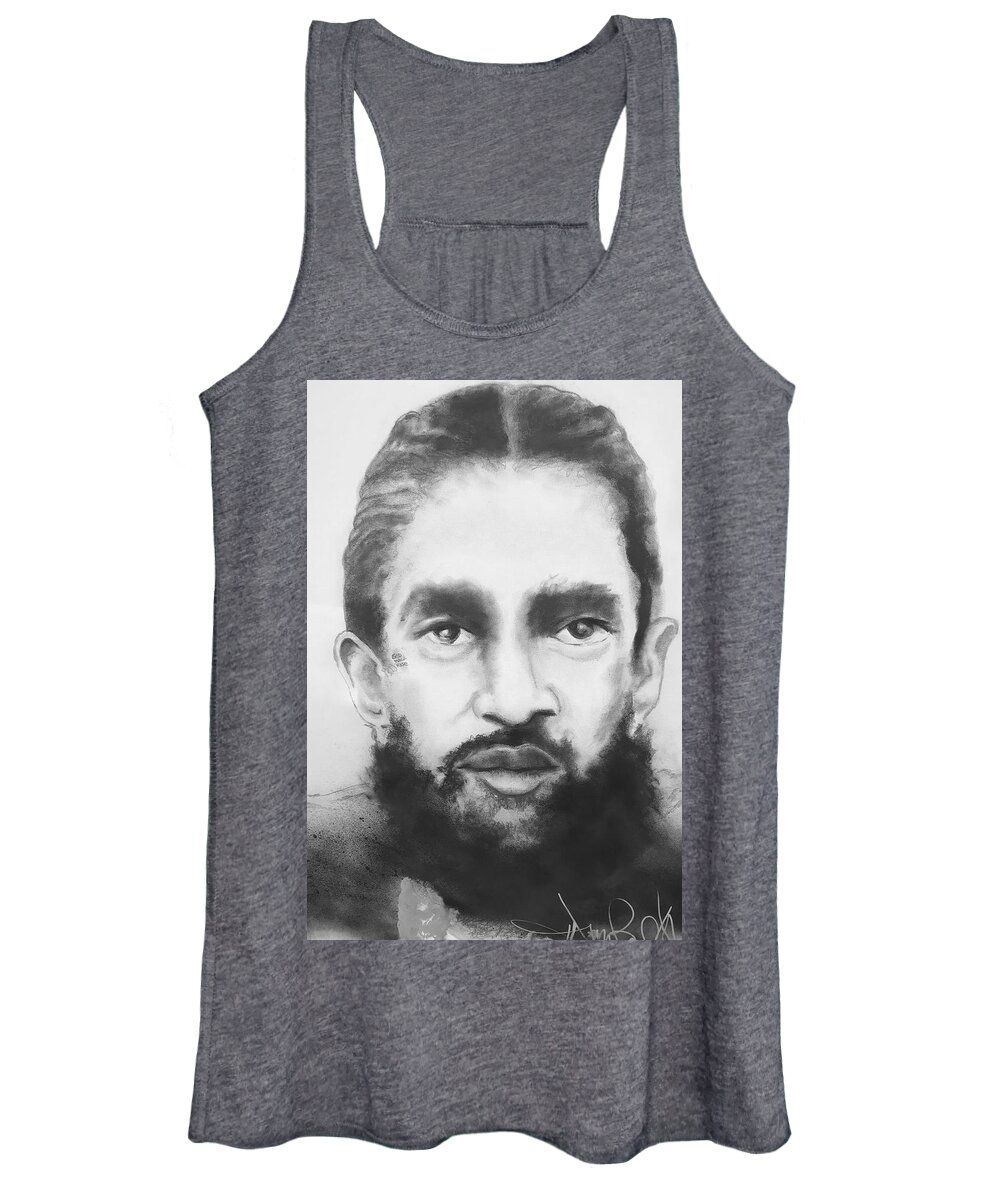  Women's Tank Top featuring the drawing Nipsey by Angie ONeal