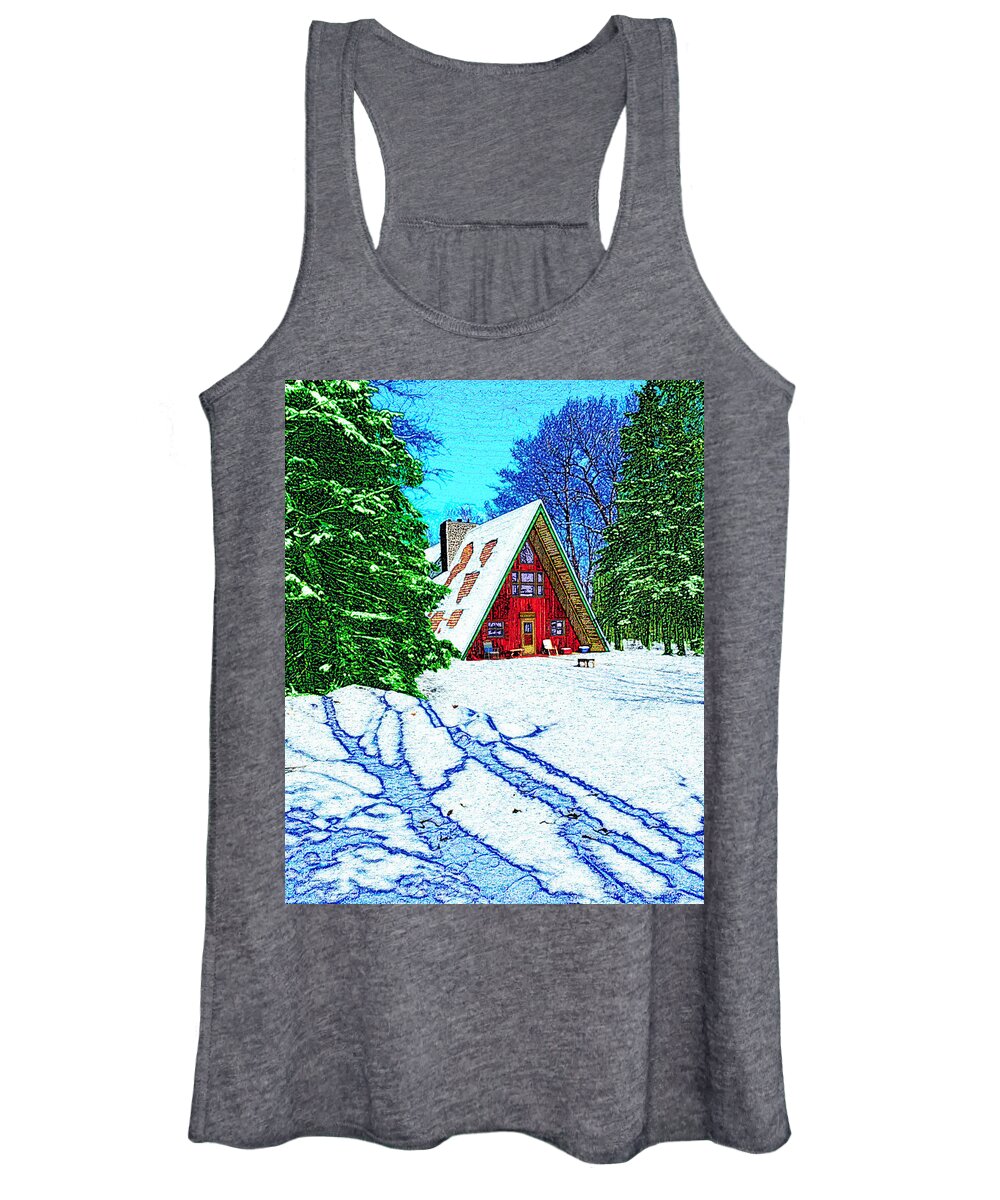 Wisconsin Women's Tank Top featuring the digital art Northern Wisconsin Landscape by Rod Whyte