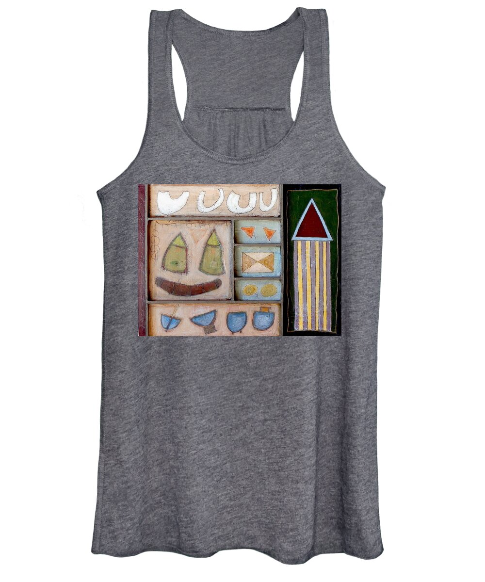 Ancient Symbols Women's Tank Top featuring the painting Not Me, Not Yet by Michael Sharber