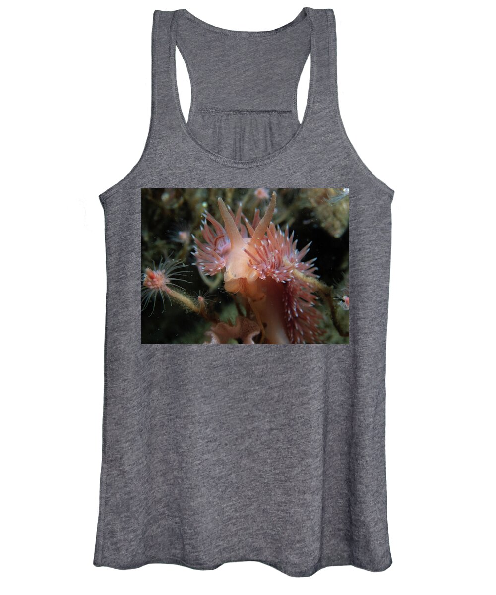 Nudibranch Women's Tank Top featuring the photograph Nudibranch snack by Brian Weber
