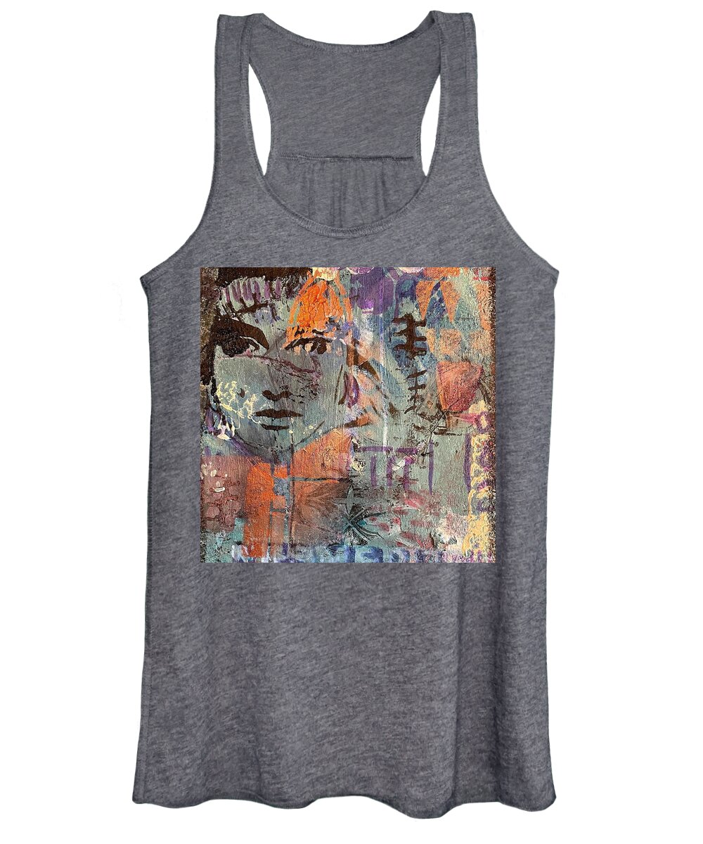 Self Portrait Women's Tank Top featuring the painting NYC Me by Tommy McDonell