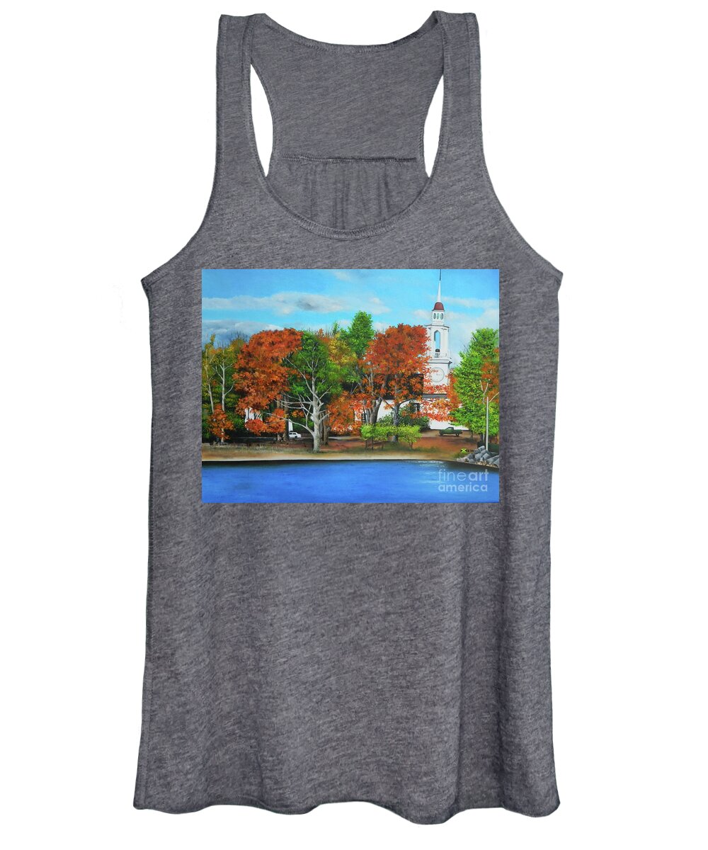 Tropical Landscape Women's Tank Top featuring the painting Oceanside by Kenneth Harris