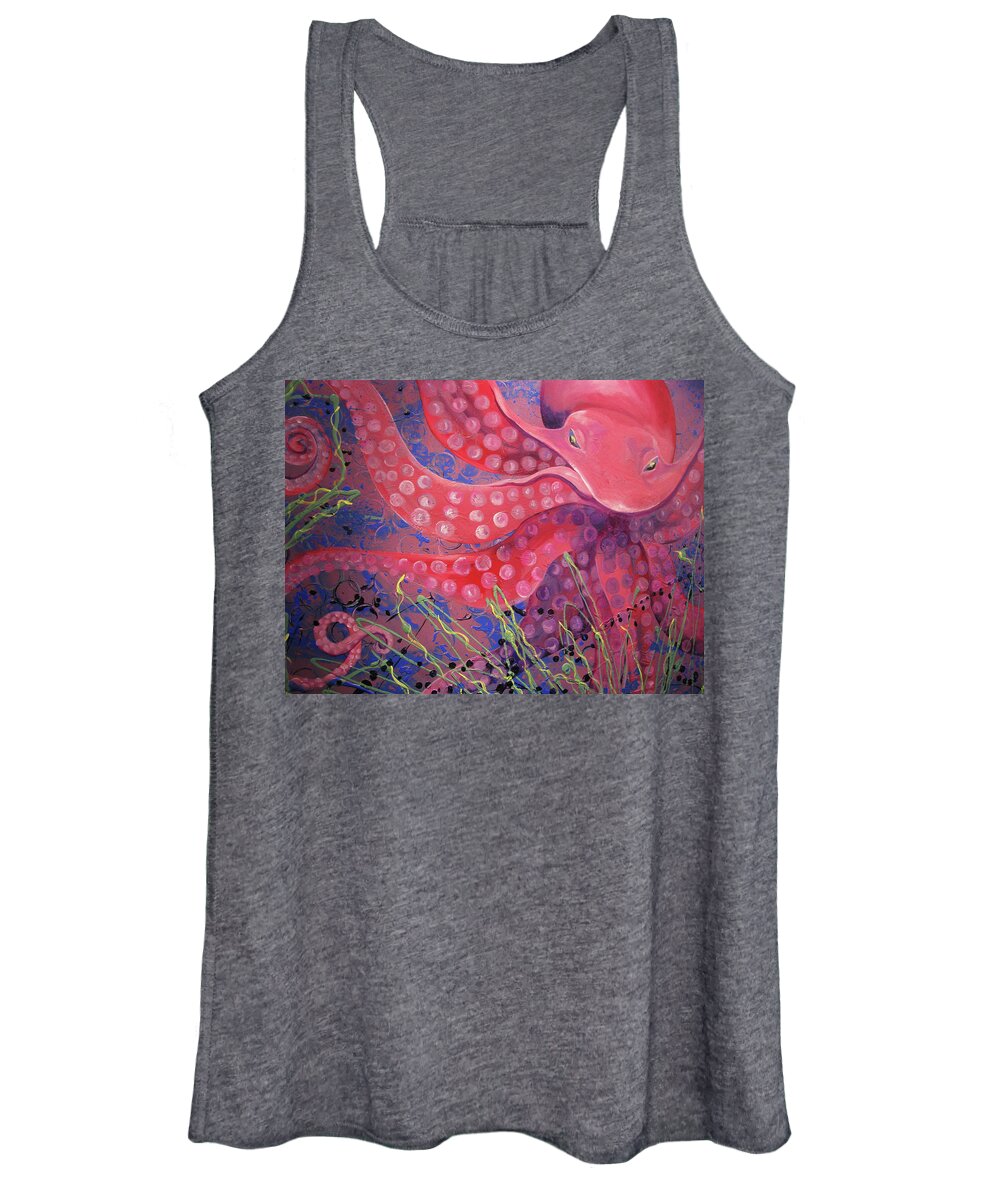 Octopus Women's Tank Top featuring the painting Octopus Gigantuous by Barbara Landry