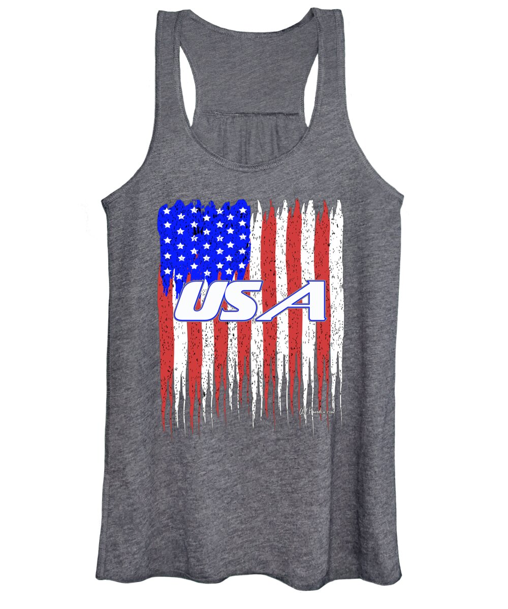 American Flag Women's Tank Top featuring the digital art Old Glory USA Flag Limited Edition by Walter Herrit