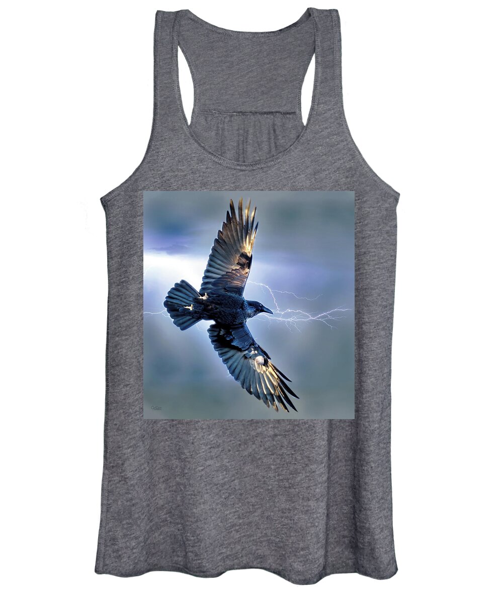 Raven Women's Tank Top featuring the digital art Once upon a midnight dreary... by Judi Dressler