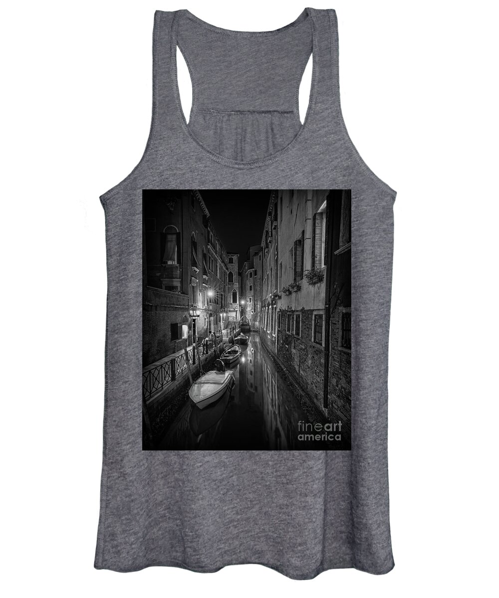 Night Women's Tank Top featuring the photograph One night in Venice bnw by The P