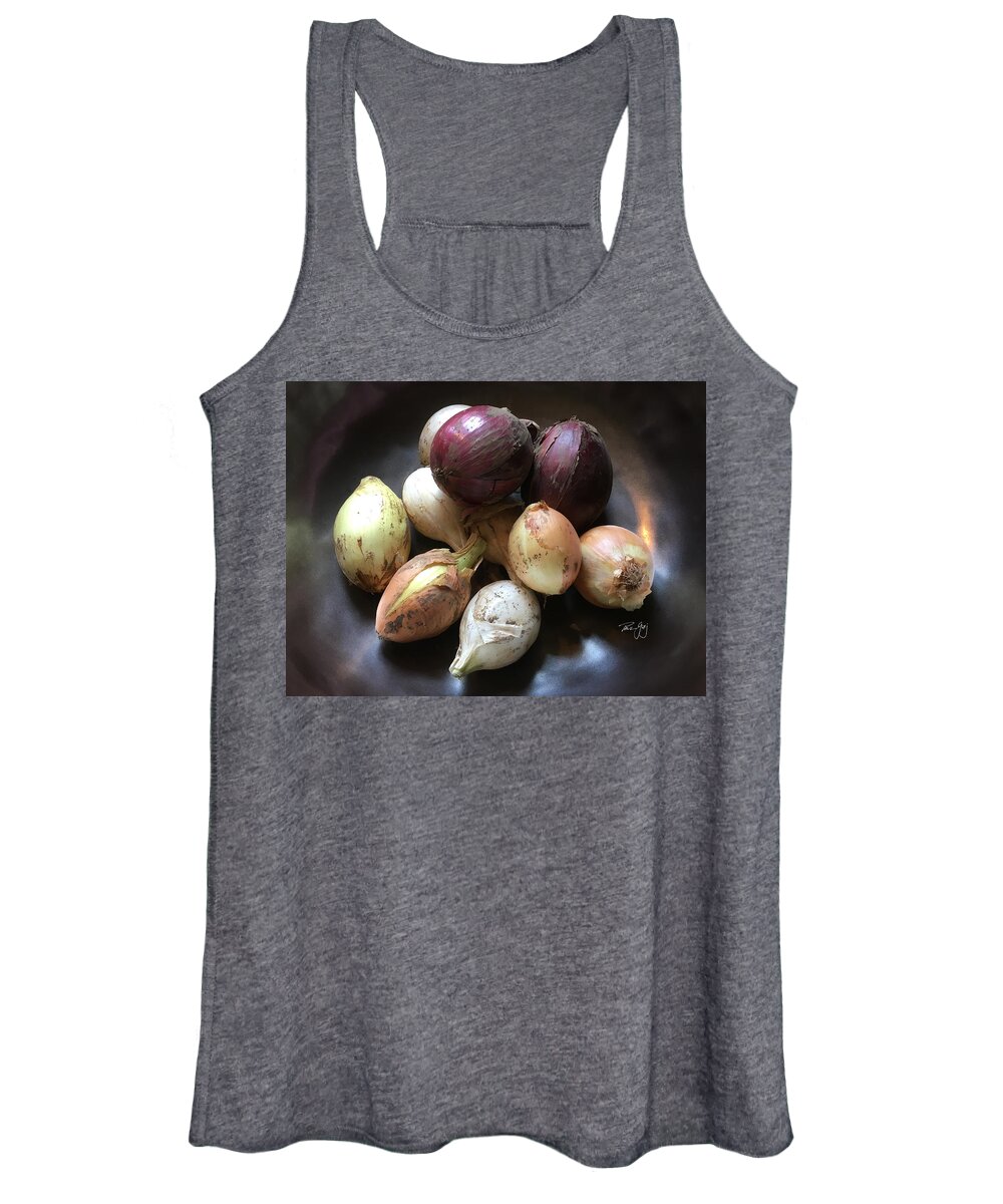 Onions Women's Tank Top featuring the photograph Onions by Paul Gaj