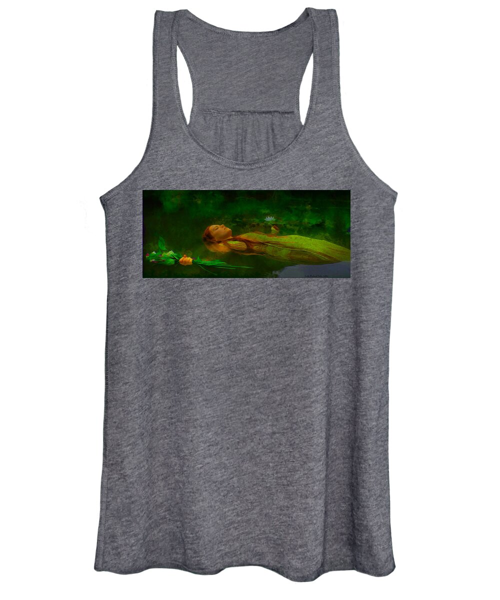 Painting Women's Tank Top featuring the digital art Ophelia by Lutz Roland Lehn