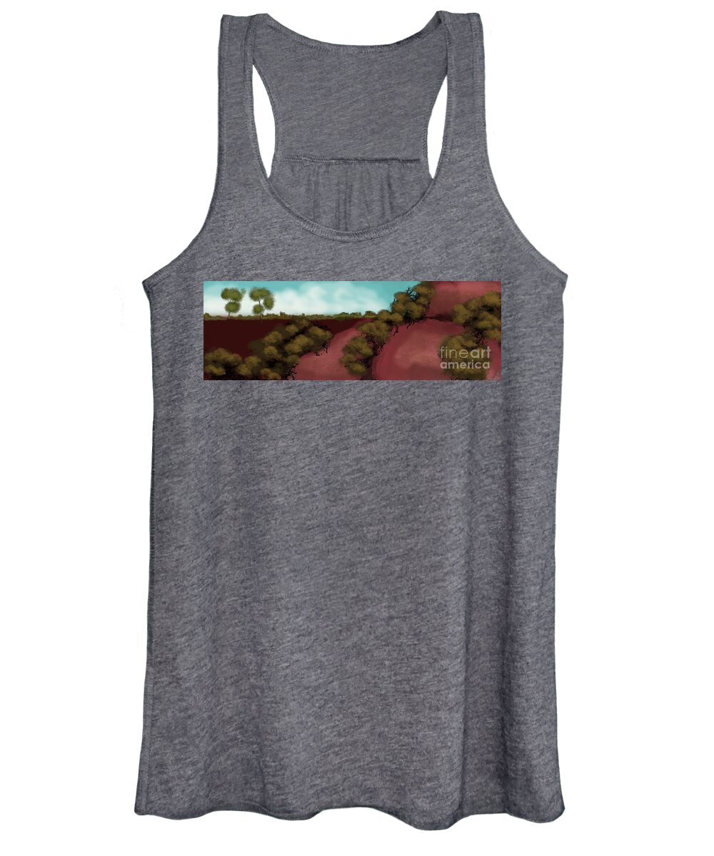 Australia Women's Tank Top featuring the digital art Outback Morning 2 by Julie Grimshaw