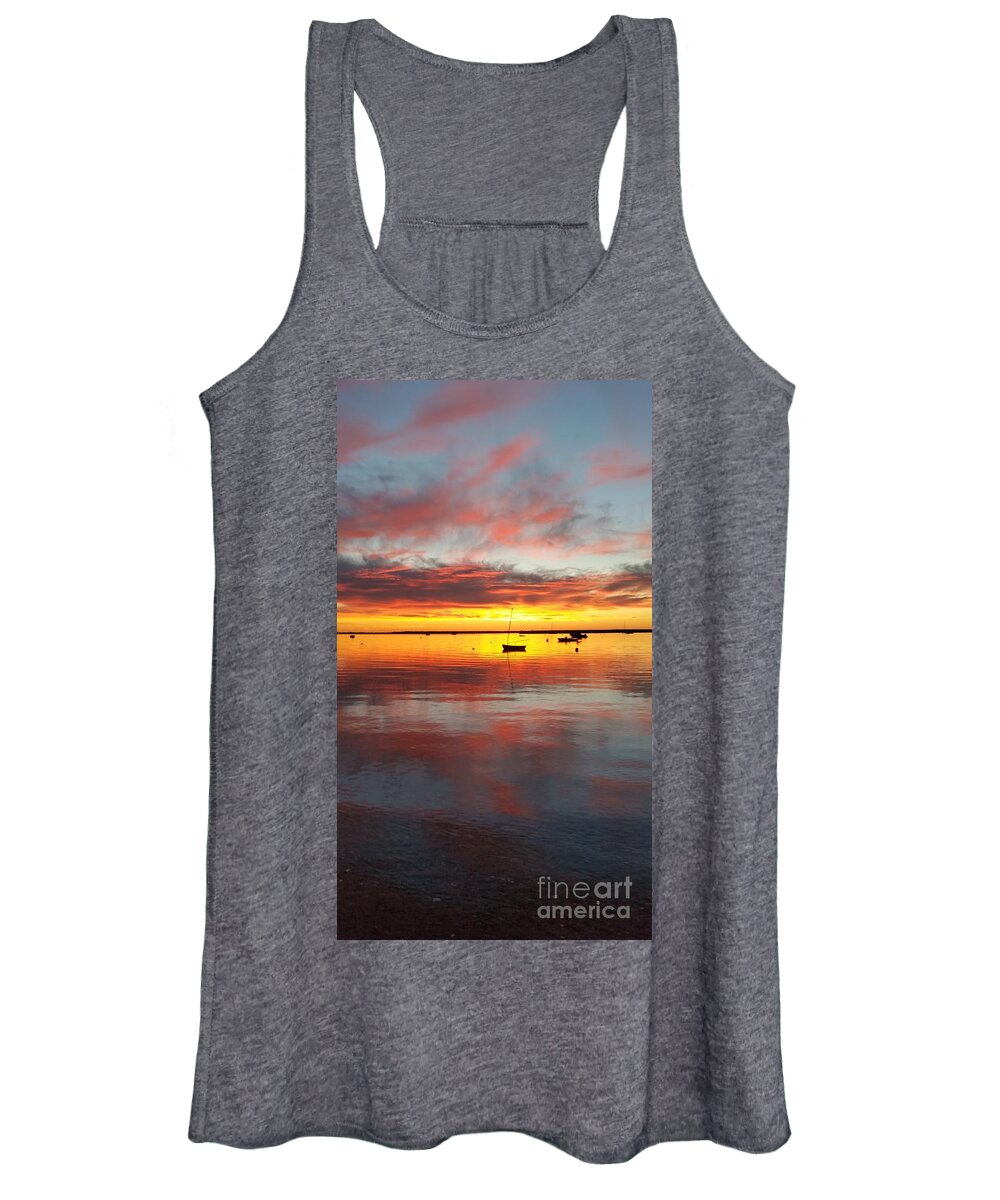 Cape Cod Women's Tank Top featuring the photograph Sunrise in Blue by Darcy Leigh