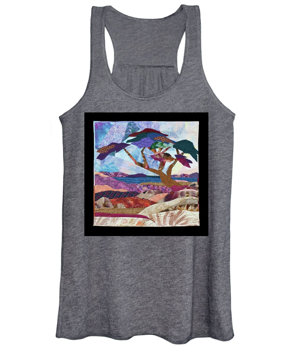 Pacific Women's Tank Top featuring the mixed media Pacific Beach by Vivian Aumond