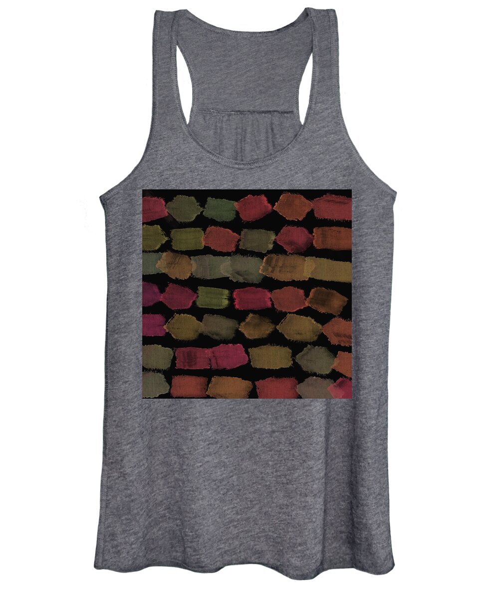 Abstract Women's Tank Top featuring the digital art Paint Strokes I by Bonnie Bruno
