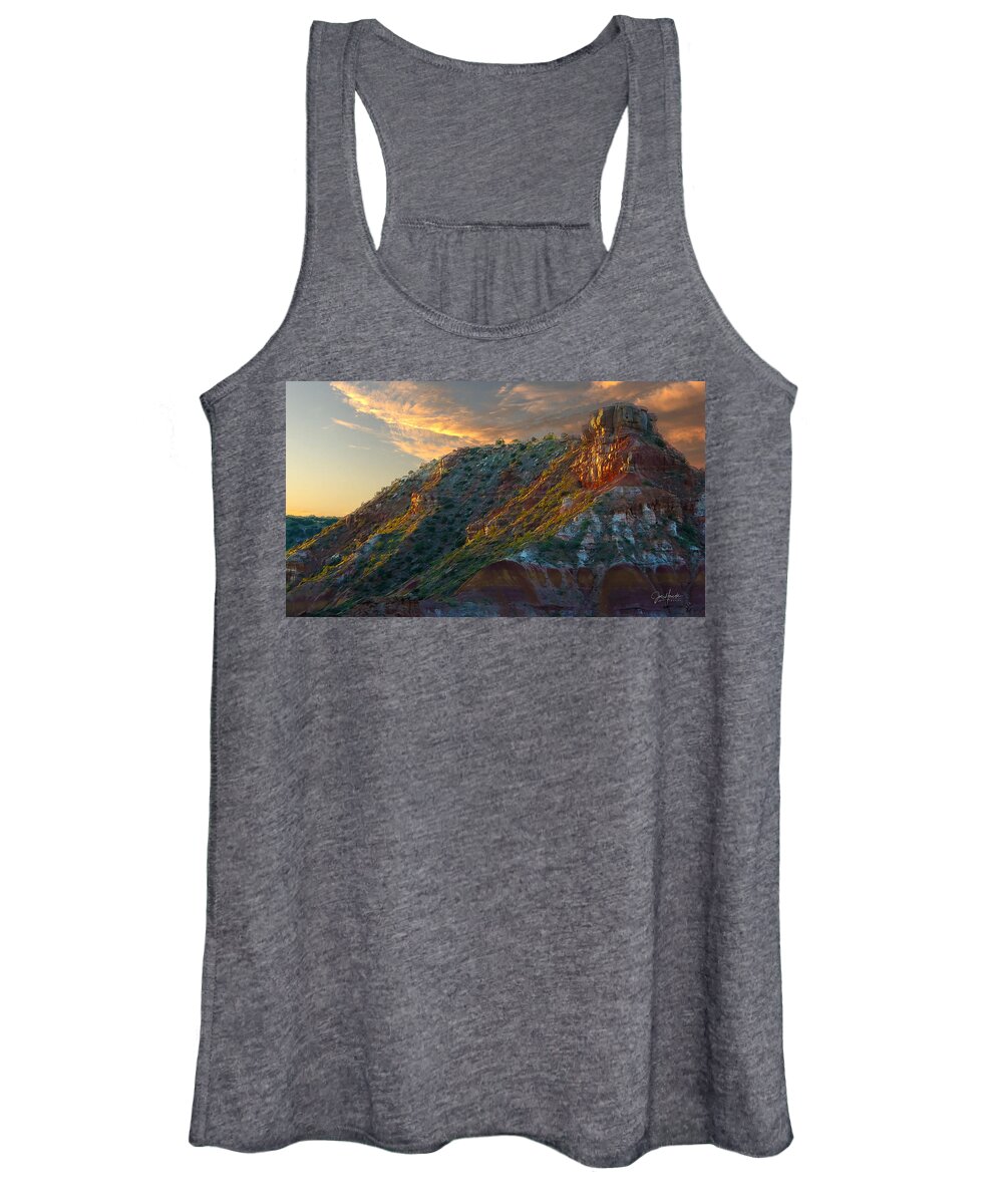 Landscape Women's Tank Top featuring the photograph Sunset Palo Duro Canyon by Joe Houde