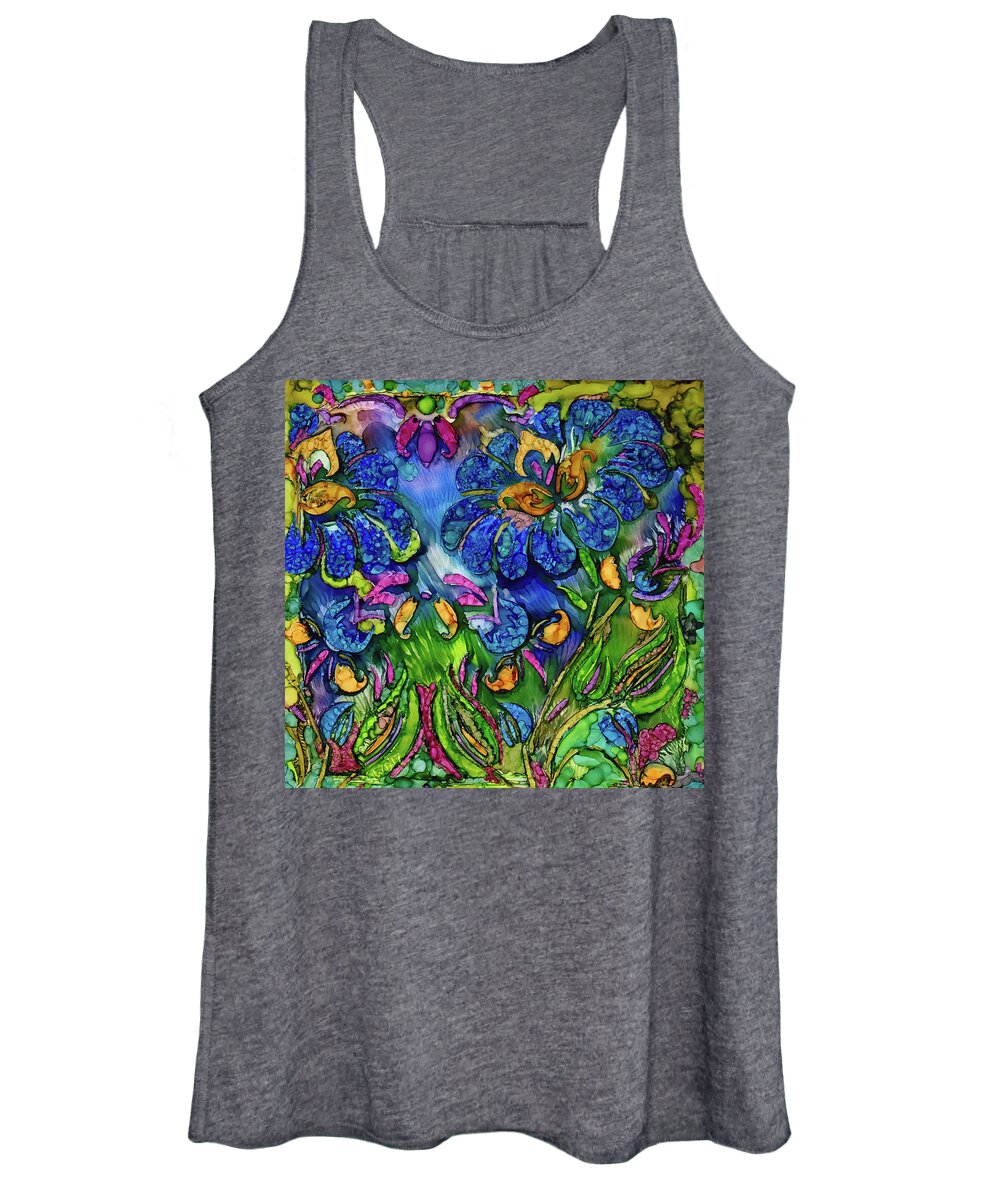 Flowers Women's Tank Top featuring the painting Paradise 2 by Winona's Sunshyne