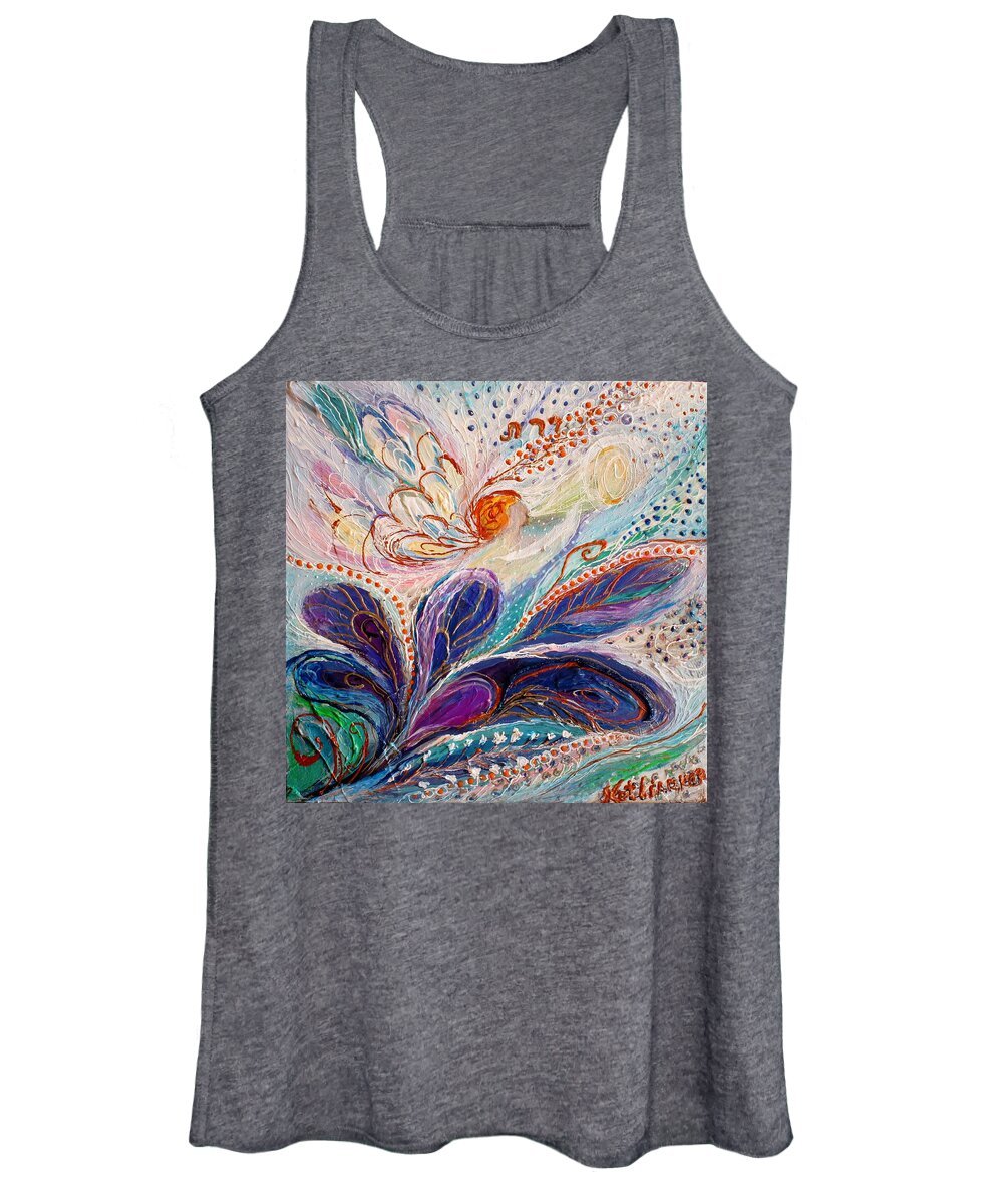 Angel Women's Tank Top featuring the painting Pardes #2 by Elena Kotliarker