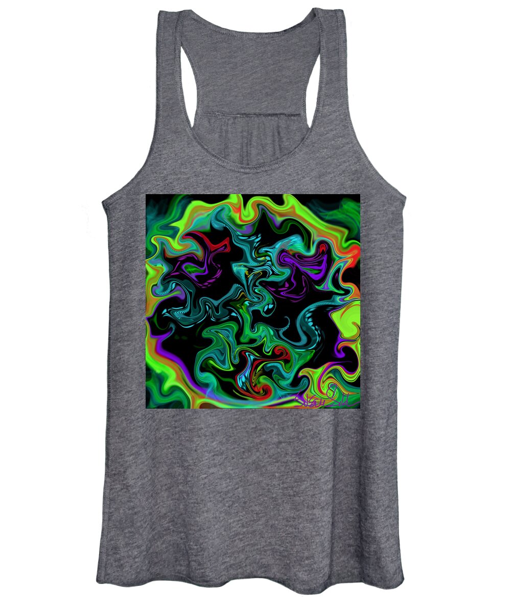 Passionate Fury Women's Tank Top featuring the digital art Passionate Fury by Susan Fielder