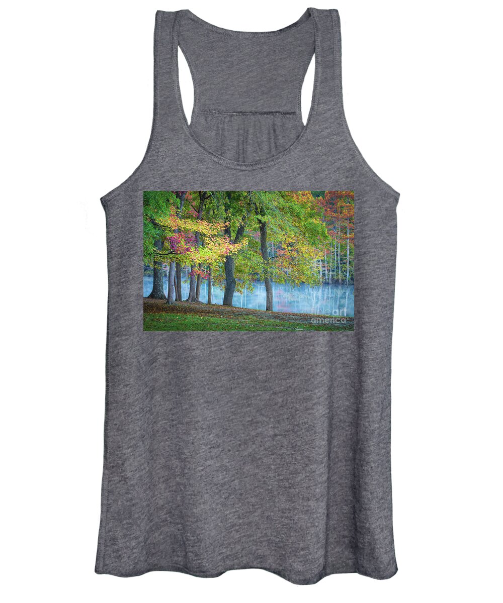 America Women's Tank Top featuring the photograph Pastoral River by Inge Johnsson