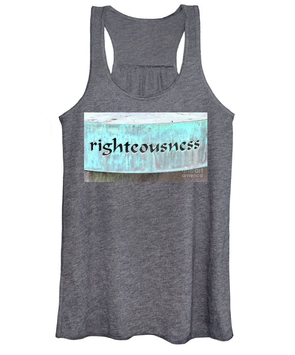 Righteousness Women's Tank Top featuring the photograph Patina on Righteousness by Bentley Davis
