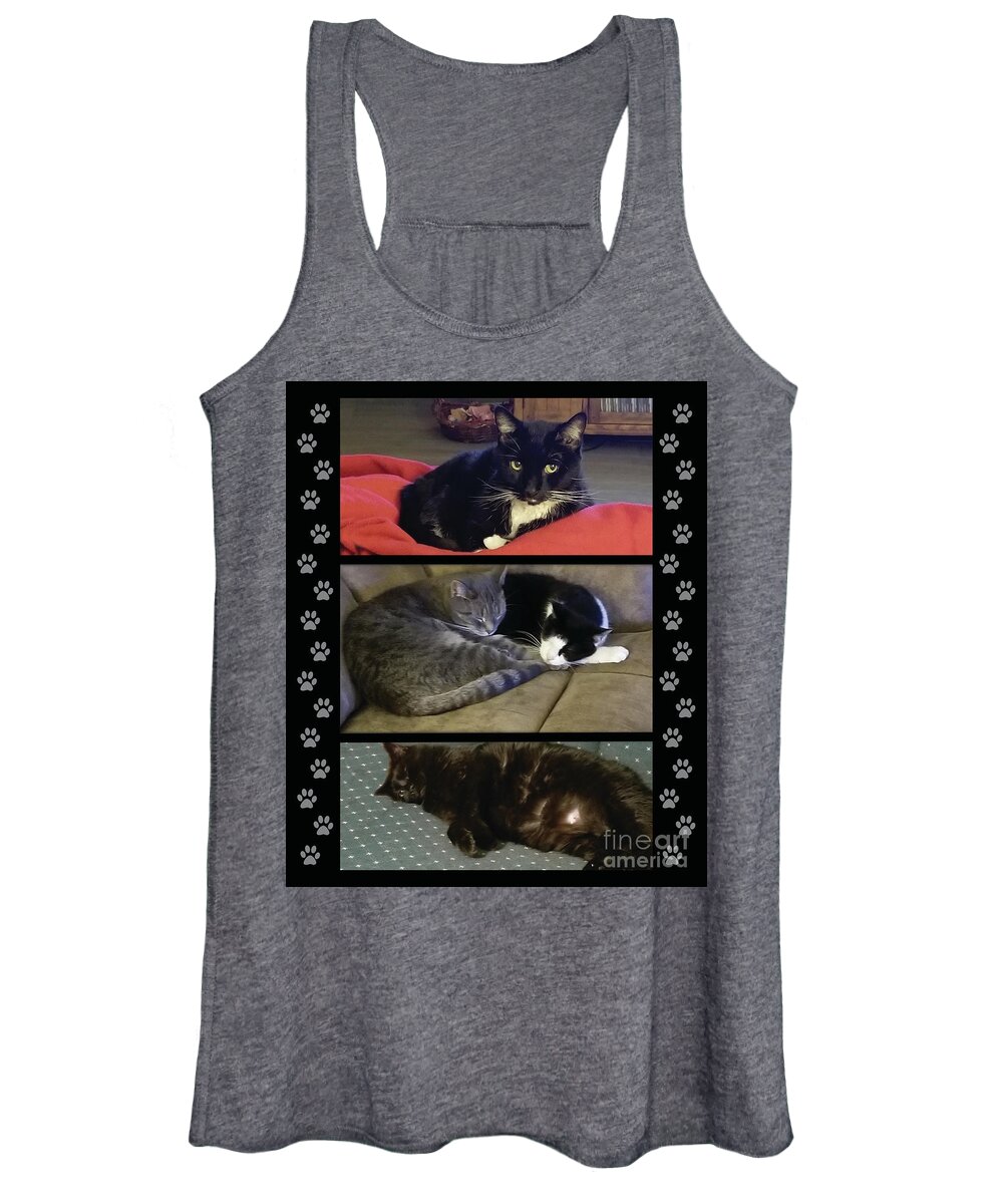  Women's Tank Top featuring the photograph Pauls cats by Sharon Molinaro