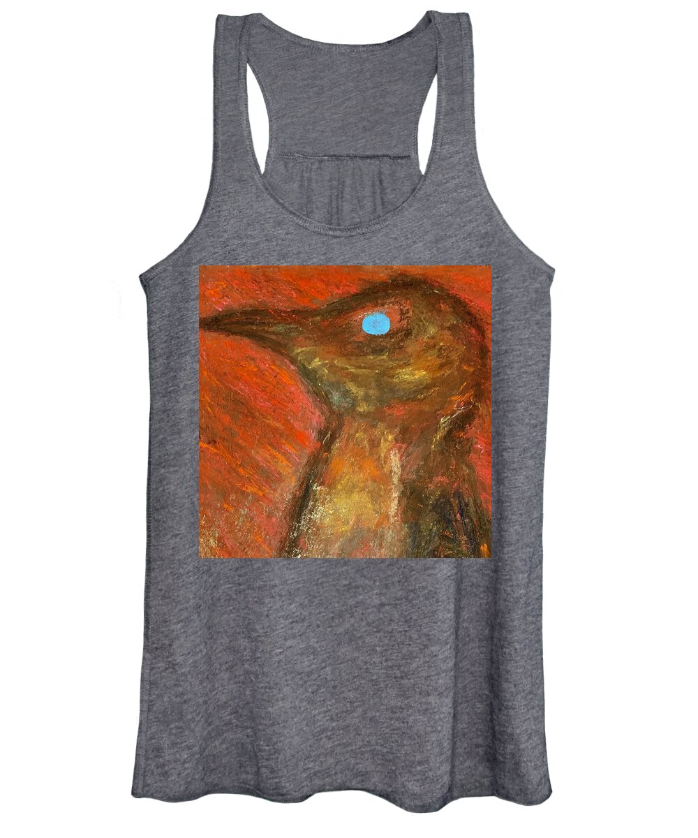 Nicholas Brendon Women's Tank Top featuring the painting Penguin Tension by Nicholas Brendon