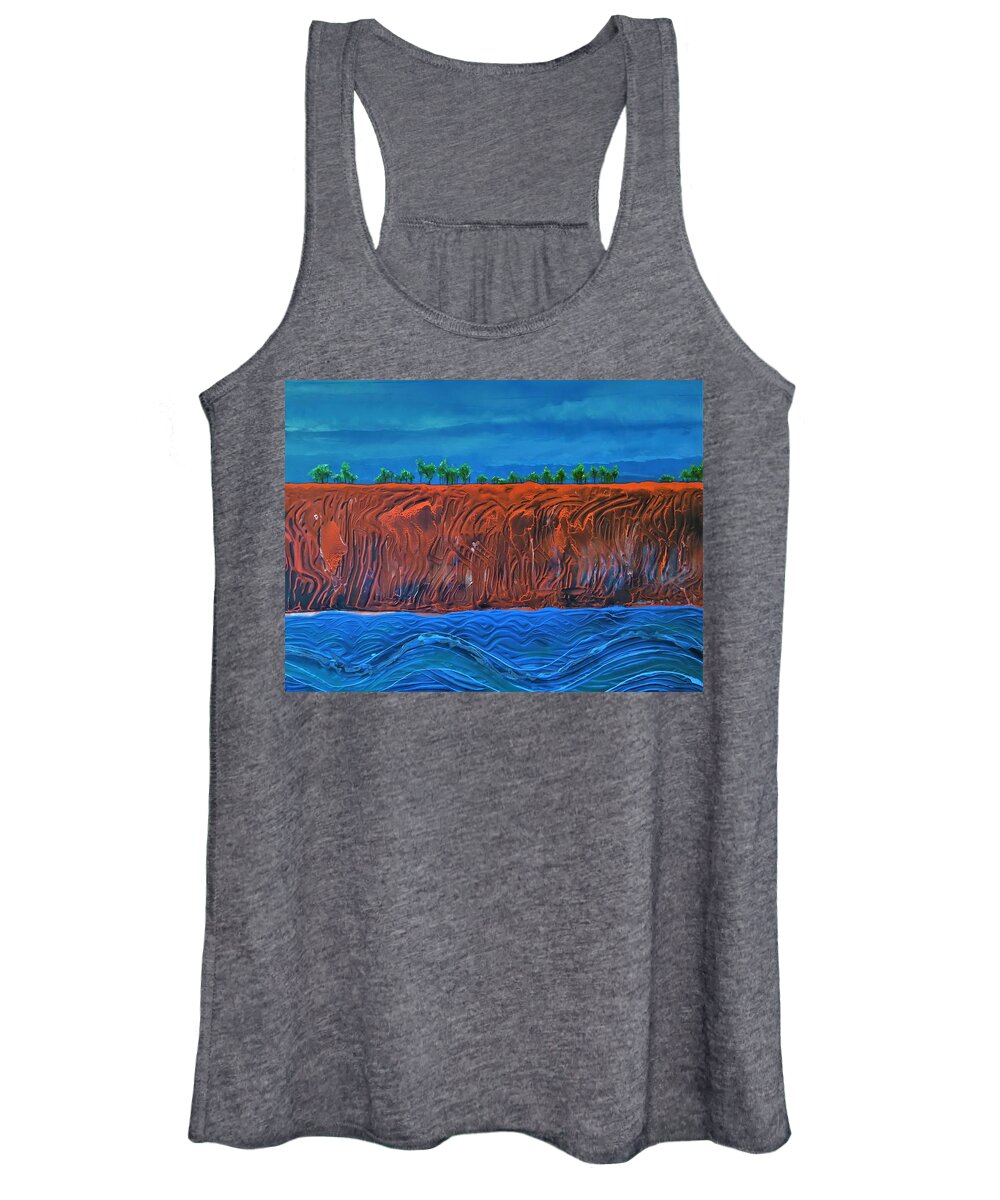 Seascape Women's Tank Top featuring the painting Pera by Joan Stratton