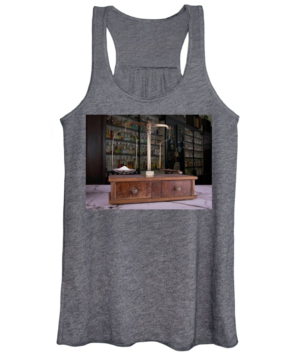 Pharmacy Women's Tank Top featuring the photograph Pharmacy Balance by Average Images