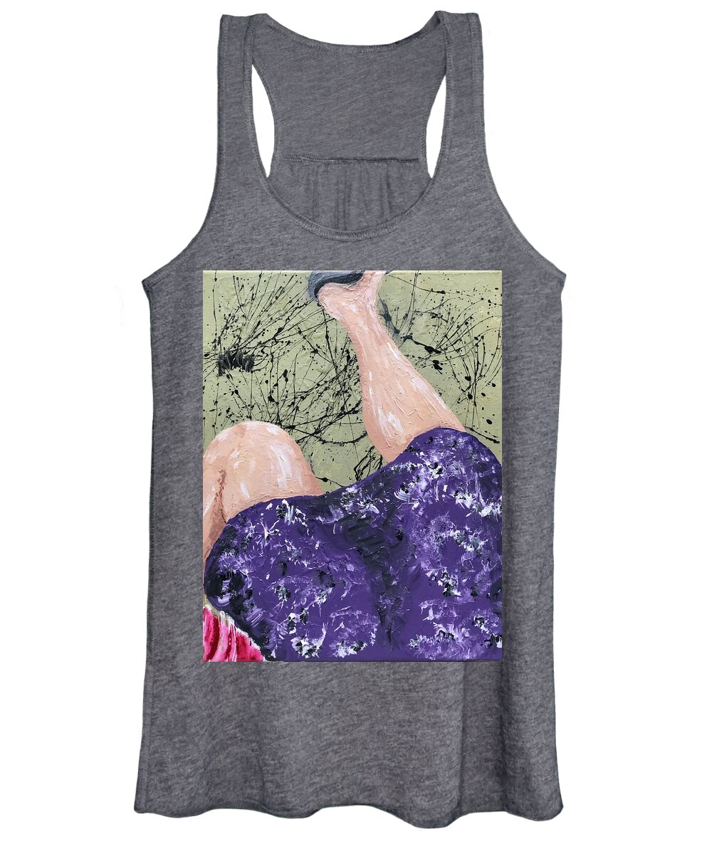 Greek Myth Women's Tank Top featuring the painting Philomela by Bethany Beeler