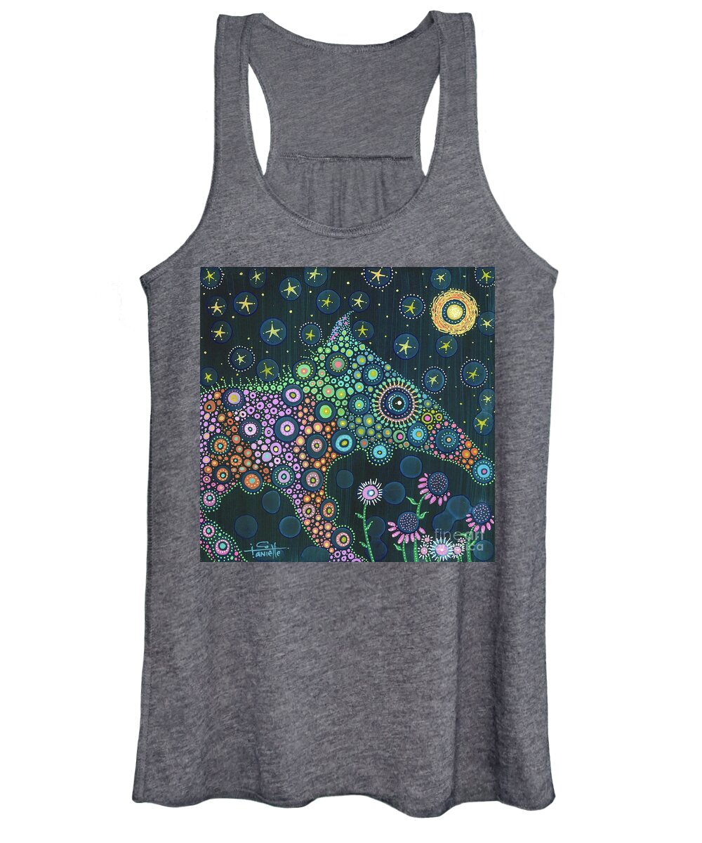 Peccary Painting Women's Tank Top featuring the painting Polka Dot Peccary-Anteater-ish by Tanielle Childers