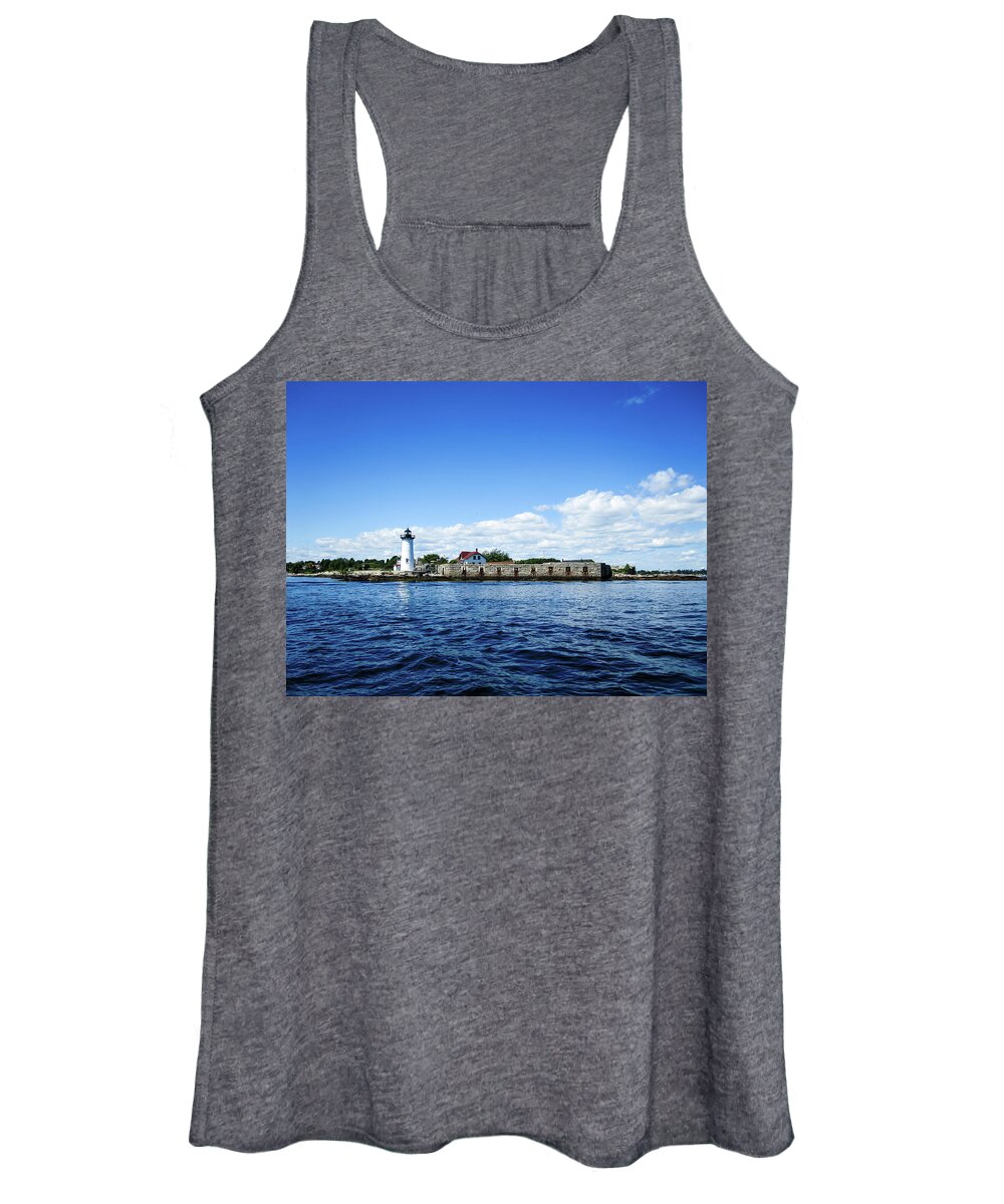 Lighthouse Women's Tank Top featuring the photograph Portsmouth Harbor Lighthouse #1 by Deb Bryce
