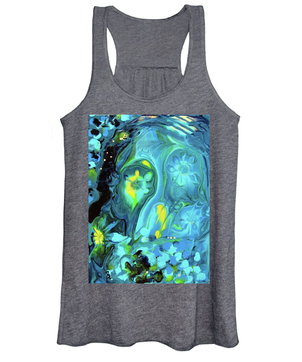 Paint Pour Women's Tank Top featuring the painting Pour 1 by Cori by Corinne Carroll