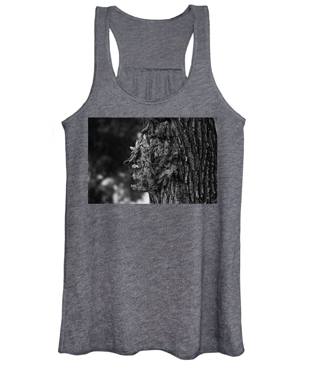 Tree Women's Tank Top featuring the photograph Profile in a Tree by Alan Goldberg