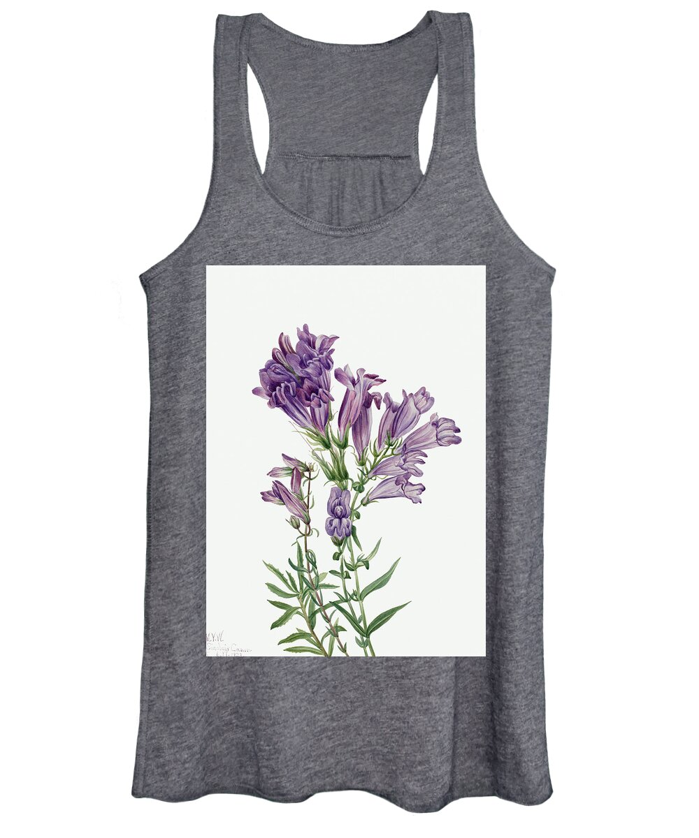 Purple Penstemon Women's Tank Top featuring the painting Purple Penstemon. By Mary Vaux Walcott by World Art Collective