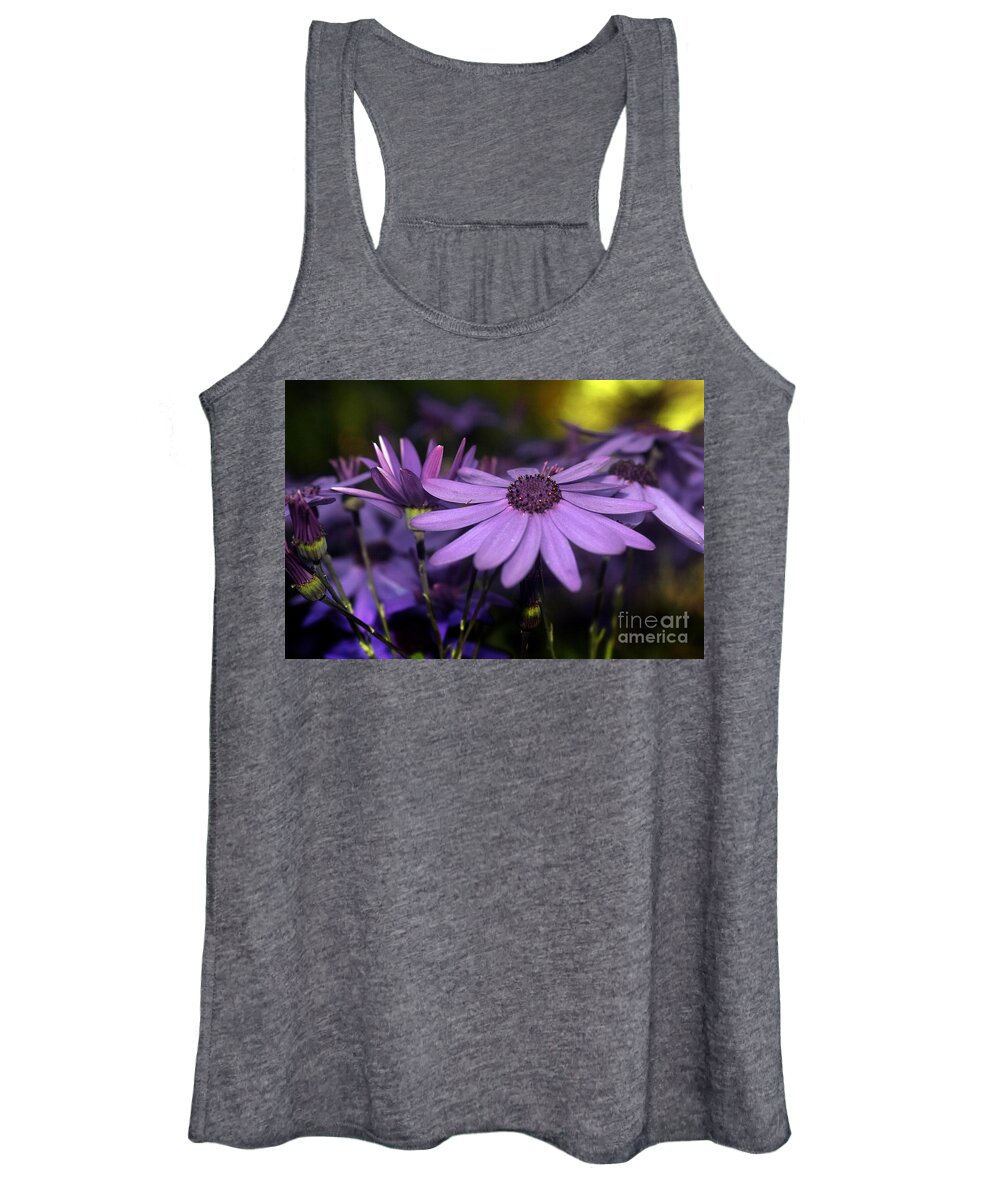 Purple Women's Tank Top featuring the photograph Purple Petals by Kimberly Furey