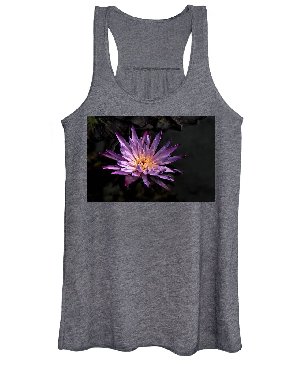 Flowers Women's Tank Top featuring the photograph Purple Waterlily by Minnie Gallman